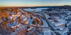 Late Day Sun on Island Pond Panorama 2/12/21