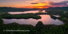 Spectacle Pond  & Island Pond Sunset Panorama