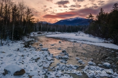 Mt Madison Rises Above The Peabody River in Gorham, NH