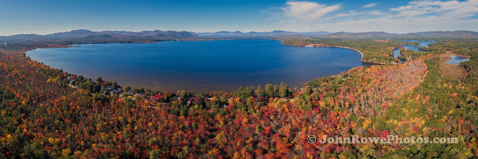 Ossipee Lake From Behind Long Sands Panorama