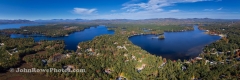 Broad Bay (left) & Leavitt Bay (right) - Ossipee Lake, NH